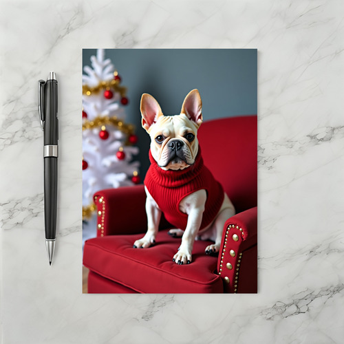 French Bulldog Christmas Card