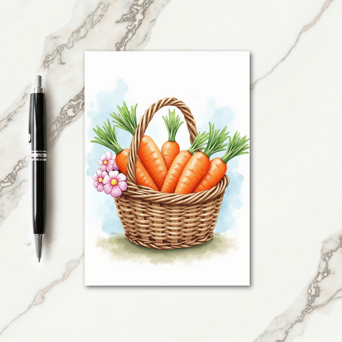 Fresh Harvest Vegetable Basket Card