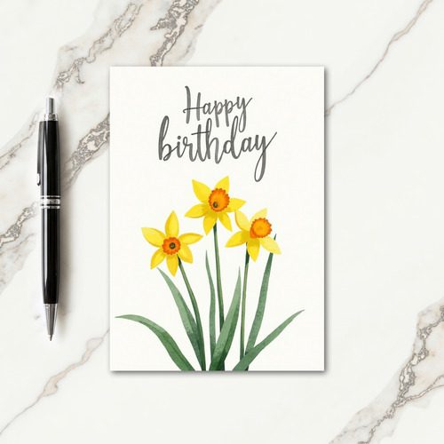 Fresh Script Birthday Card