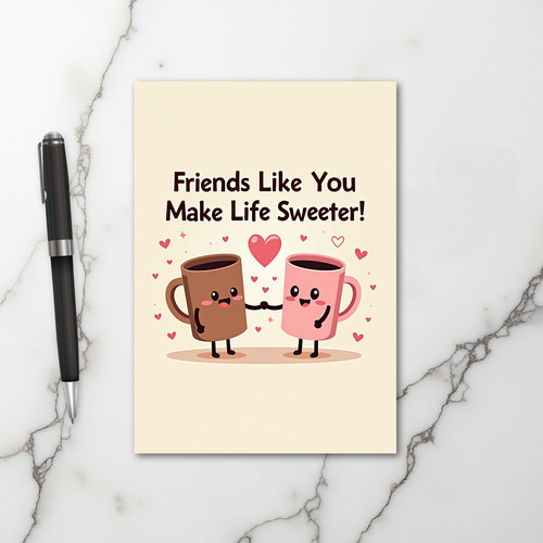 Friend Appreciation Mugs Card