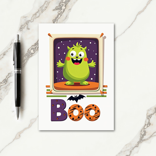 Friendly Boo Monster Card