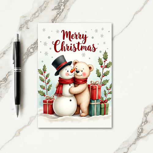 Friendly Christmas Hug Card