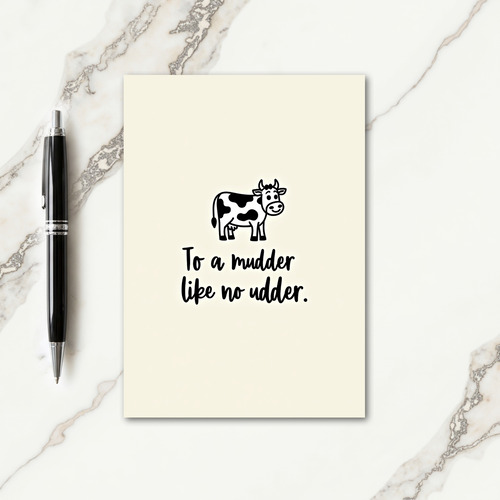 Friendly Cow Mothers Day Card