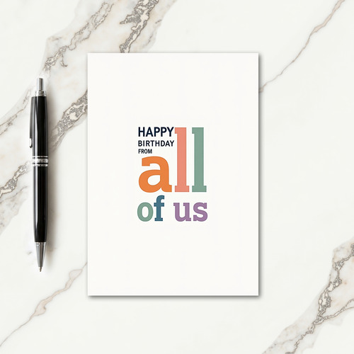 Friendly Group Birthday Card