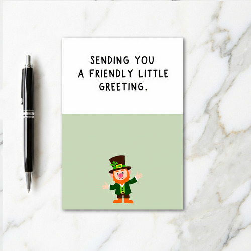Friendly Leprechaun Art Card