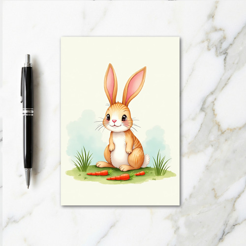 Friendly Rabbit Scene Card