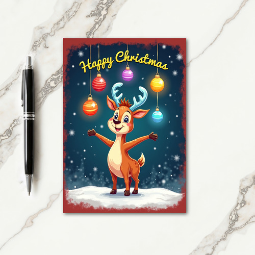 Friendly Reindeer Christmas Card