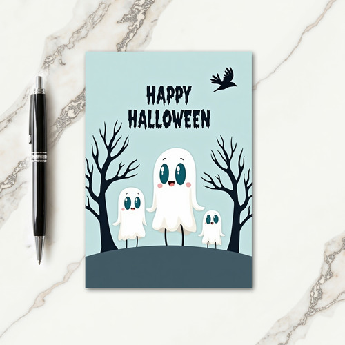 Friendly Spirits Happy Halloween Card