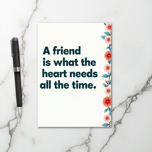 Friendship From The Heart Card