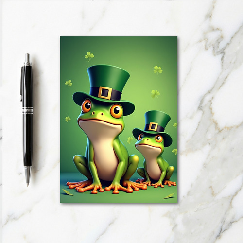Frogs In Hats Fun Celebration Card