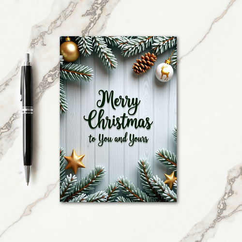 Frosted Bough Christmas Card thumbnail