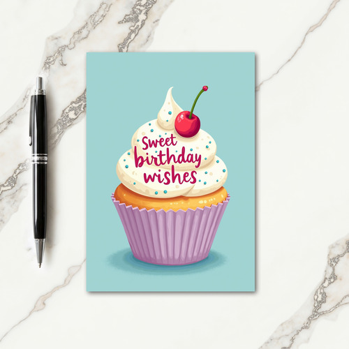 Frosted Cherry Birthday Card