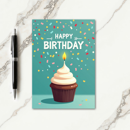 Frosted Cupcake Birthday Card