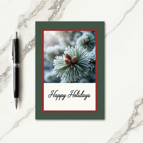 Frosted Pine Branch Card thumbnail