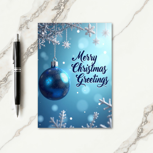 Frosted Snowflake Christmas Card