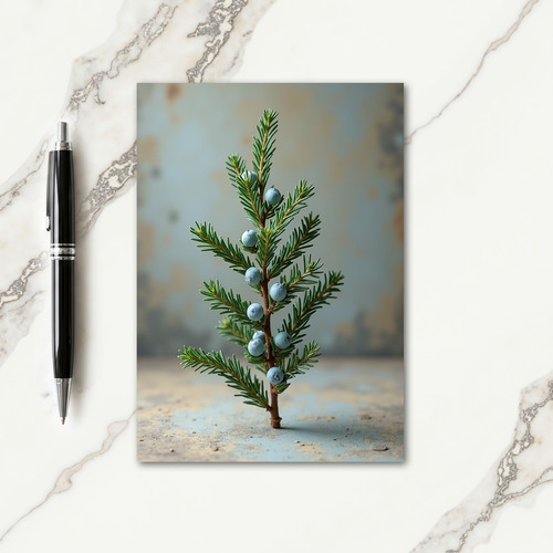 Frosted Sprig Christmas Card