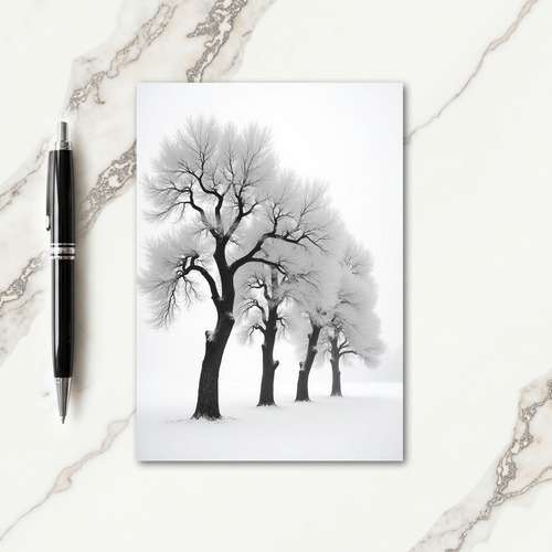 Frosted Trees Christmas Card thumbnail
