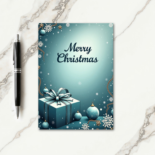 Frosty Gift Christmas Card