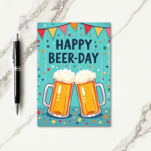 Frothy Beer Cheers Card