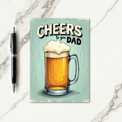 Frothy Cheers Fathers Day Card