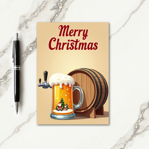 Frothy Christmas Stein Card