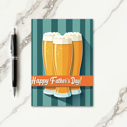 Frothy Drink Fathers Day Card
