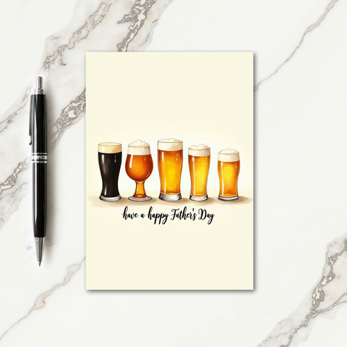 Frothy Fathers Day Beer Card