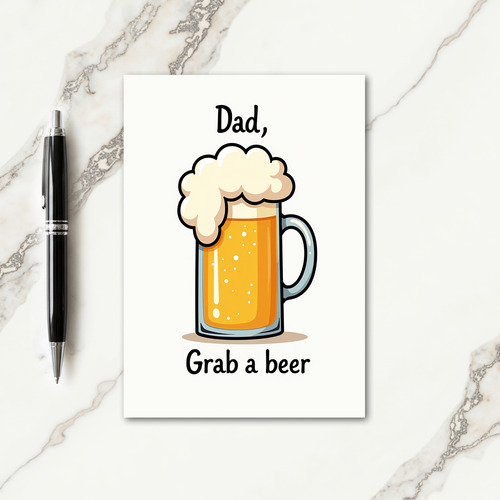Frothy Fathers Day Drink Card