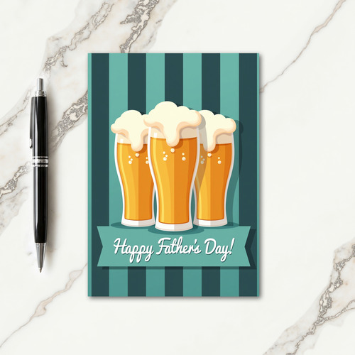 Frothy Fathers Day Toast Card