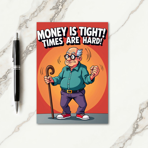 Frustrated Birthday Man Card