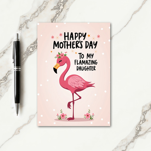 Fuchsia Bird Mothers Day Card