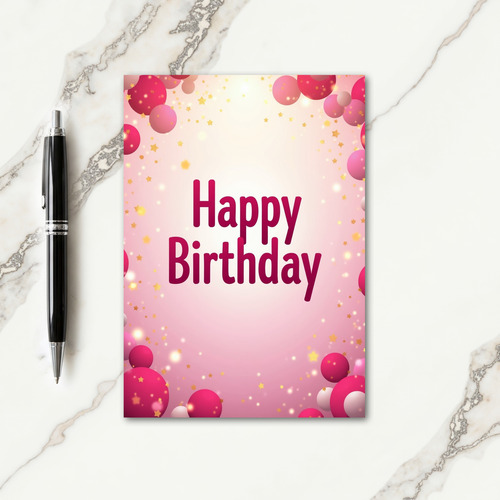 Fuchsia Birthday Card