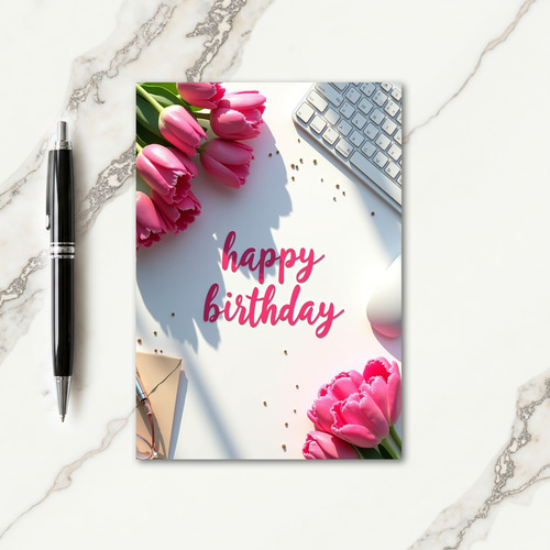 Fuchsia Bloom Birthday Card