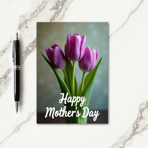 Fuchsia Blooms Mothers Day Card