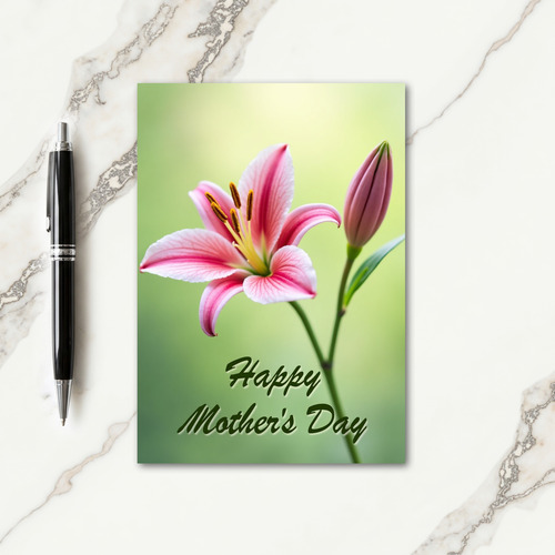 Fuchsia Blossom Mothers Day Card
