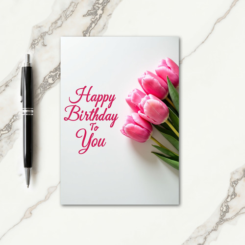 Fuchsia Bud Birthday Card