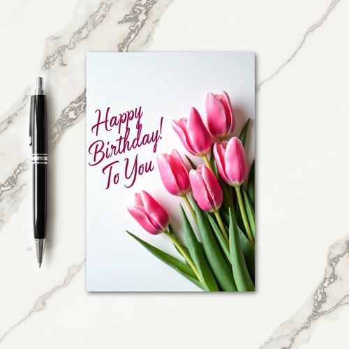 Fuchsia Buds Birthday Card