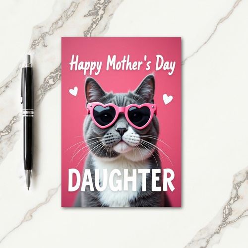 Fuchsia Cat Sweet Mothers Day Card