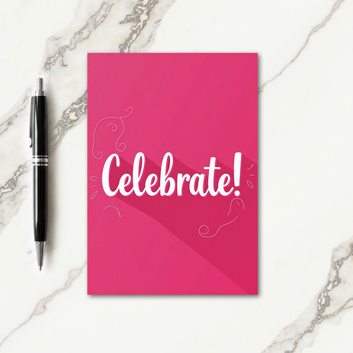 Fuchsia Celebrate Birthday Card