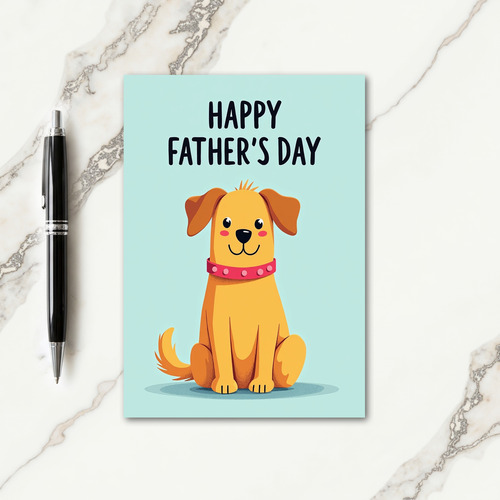 Fuchsia Collar Fathers Day Card