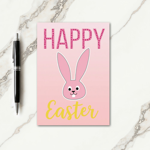 Fuchsia Dots Happy Easter Card
