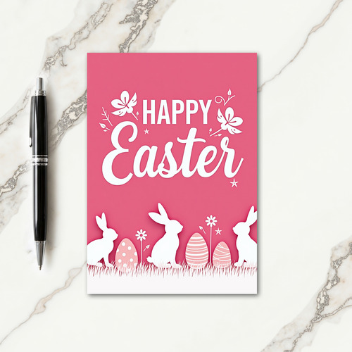 Fuchsia Easter Botanical Card