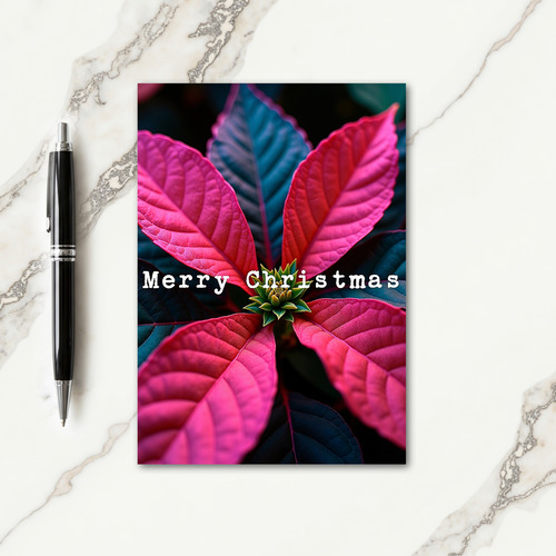 Fuchsia Floral Christmas Card