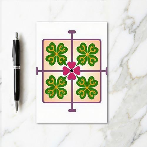 Fuchsia Floral Fortune Card