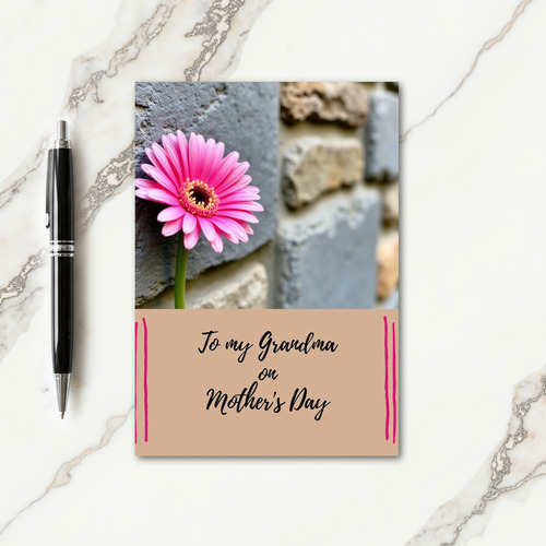 Fuchsia Floral Grandmas Day Card