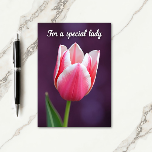 Fuchsia Floral Special Lady Card