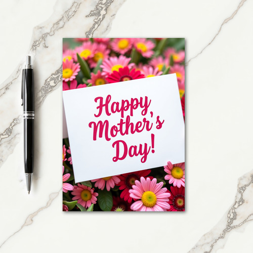 Fuchsia Happy Mothers Day Card