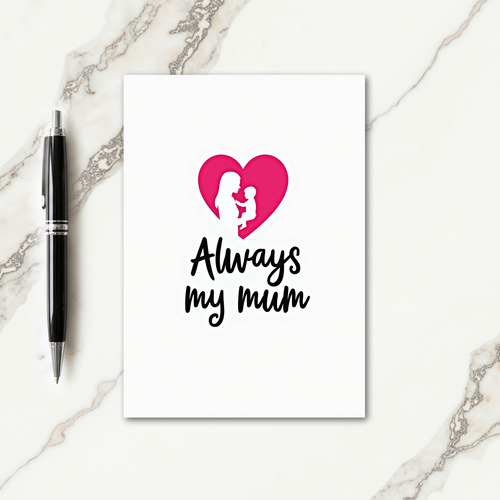 Fuchsia Heart Mum Love Card
