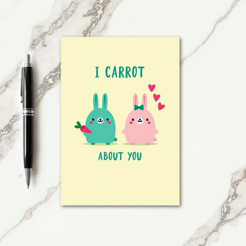 Fuchsia Hearts Animal Love Card