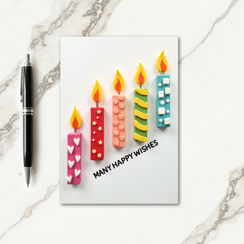 Fuchsia Hearts Birthday Card